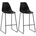 Taburetes de cocina 2 unidades plástico negro