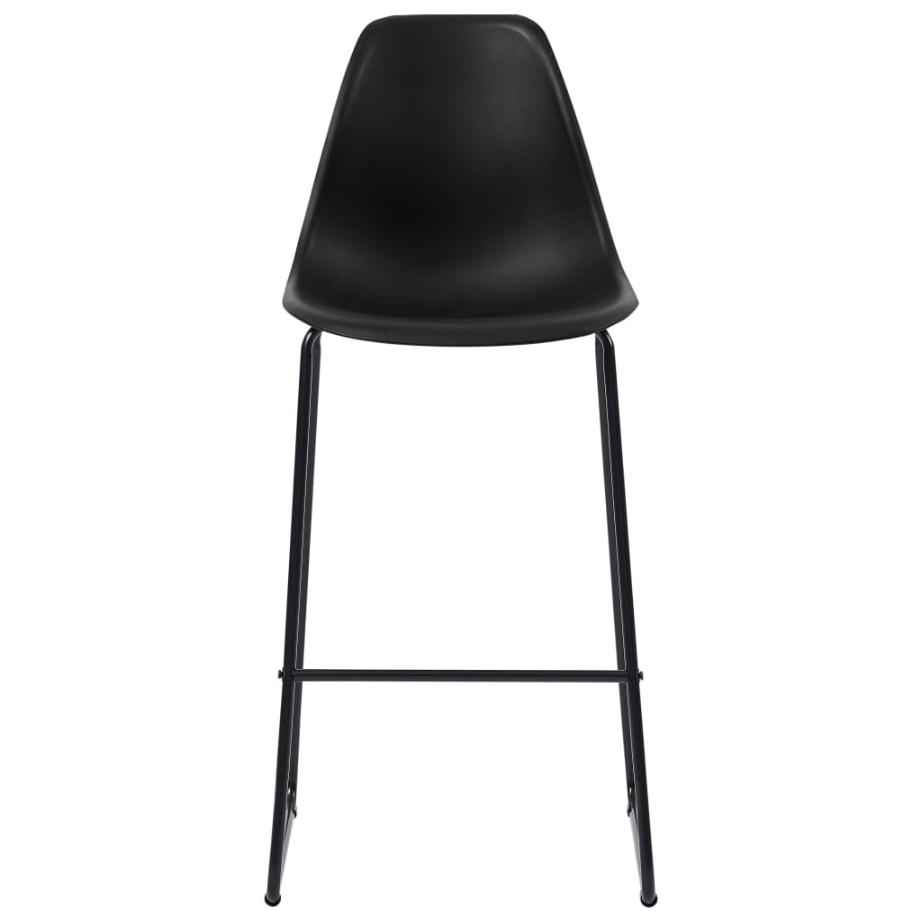 Taburetes de cocina 2 unidades plástico negro