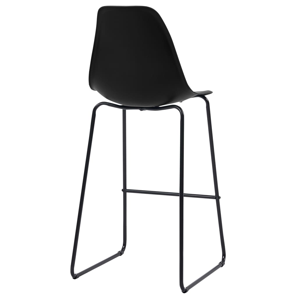 Taburetes de cocina 2 unidades plástico negro