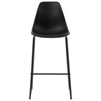 Taburetes de cocina 4 unidades plástico negro