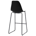 Taburetes de cocina 4 unidades plástico negro