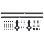 SKIEN sliding door hardware kit black steel 200cm