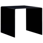 Mesa de centro con cajón vidrio templado 50x50x45 cm