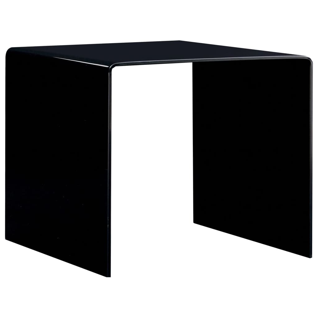 Mesa de centro con cajón vidrio templado 50x50x45 cm