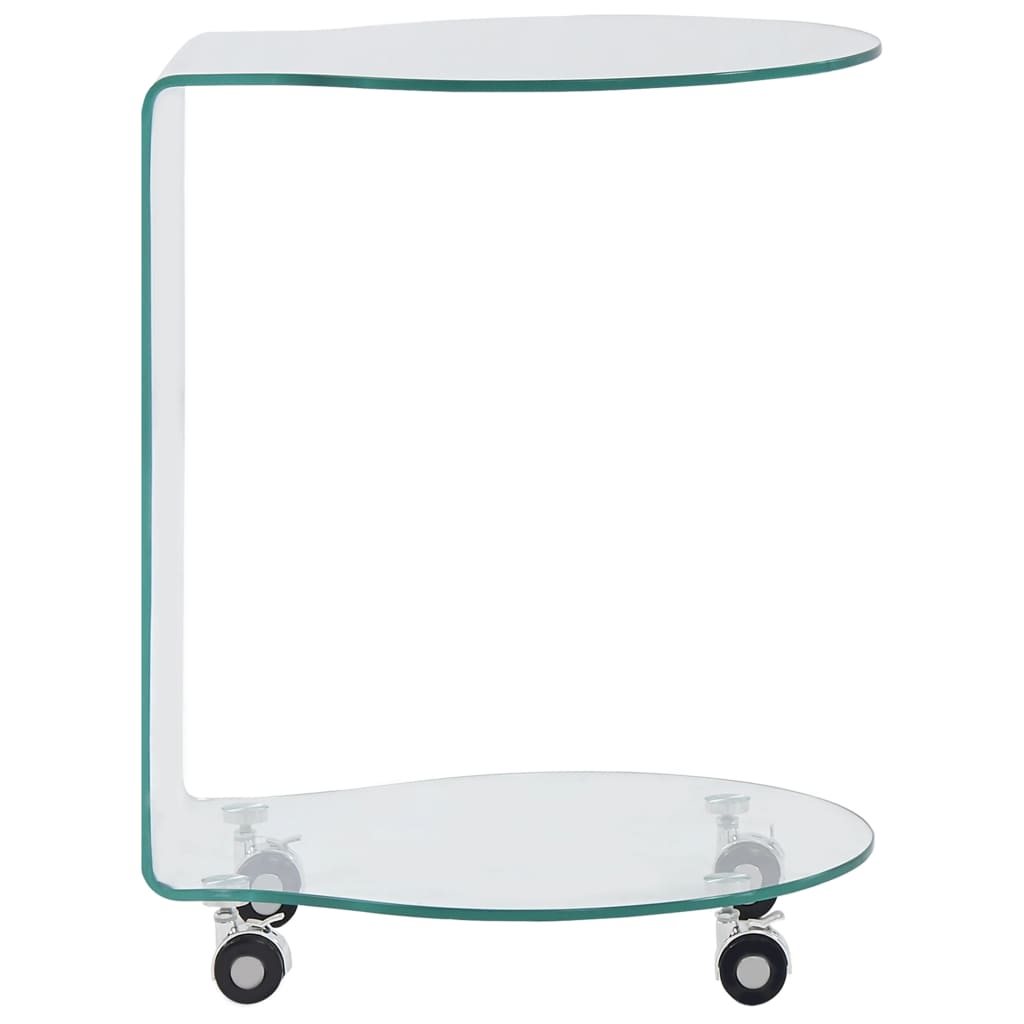 Mesa de centro de vidrio templado 45x40x58 cm