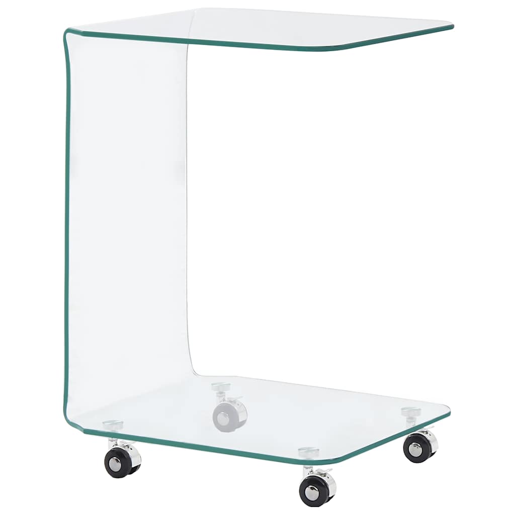 Mesa de centro de vidrio templado 45x40x58 cm