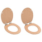 Assento de sanita 2 unidades fecho suave MDF design bambu