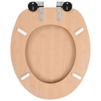 Asiento inodoro WC 2 uds tapa de cierre suave MDF diseño bambú