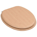 Asiento de inodoro WC 2 uds tapa suave MDF bambú