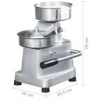 Prensa de hamburguesas y 500 papeles para separar aluminio 10cm
