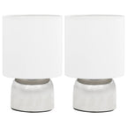 Lámparas de mesa táctiles 2 unidades blanco E14