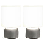 Lámparas de mesa táctiles 2 unidades blanco E14