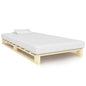 Estrutura de cama palete sem colchão madeira maciça cinza 100x200cm