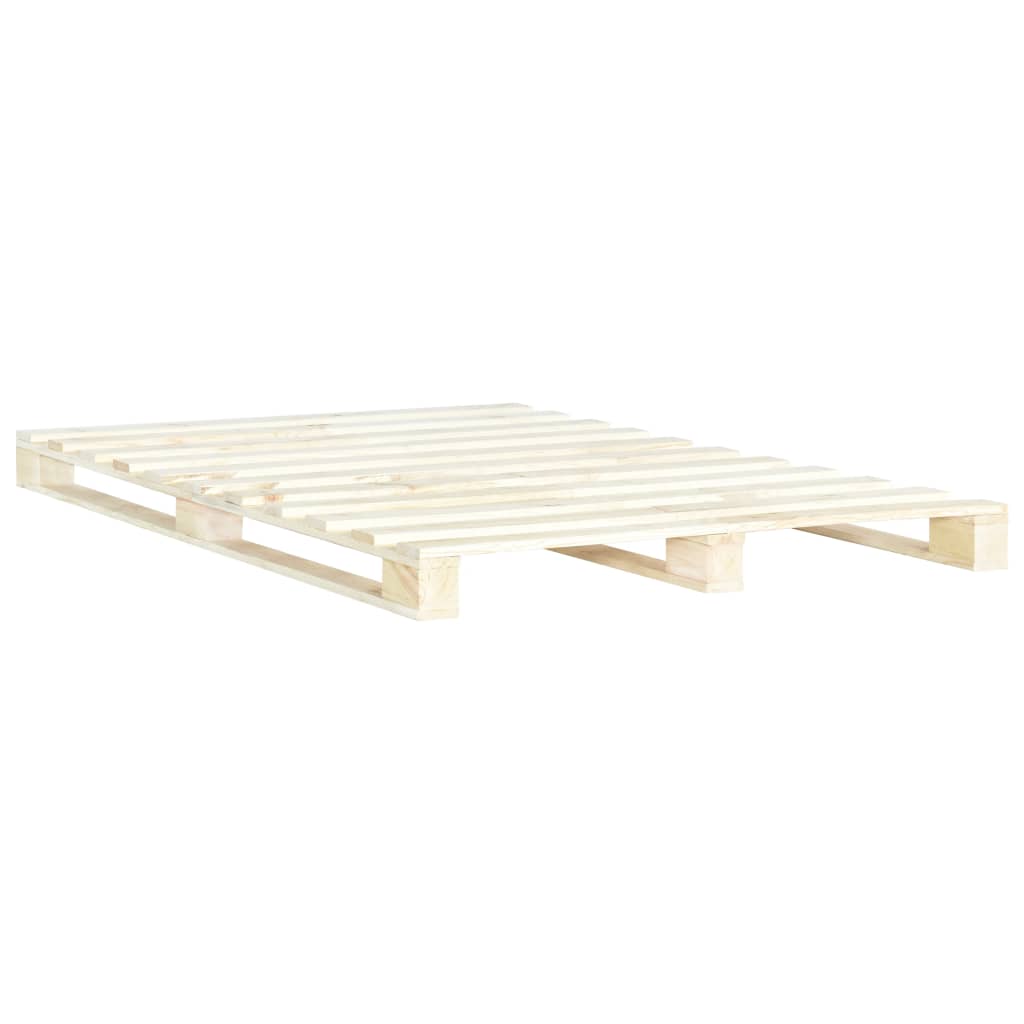 Estructura cama palets sin colchón madera maciza pino 140x200cm
