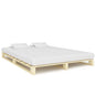 Estructura cama palets sin colchón madera maciza pino 140x200cm