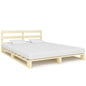 Estrutura de cama palete sem colchão madeira maciça cinza 100x200cm