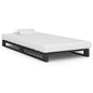 Estrutura de cama palete sem colchão madeira maciça cinza 100x200cm