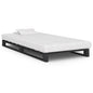 Estrutura de cama palete sem colchão madeira maciça cinza 100x200cm