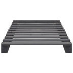 Estructura cama palets sin colchón madera maciza gris 100x200cm