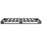 Estructura cama palets sin colchón madera maciza gris 100x200cm