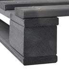 Estructura cama palets sin colchón madera maciza gris 100x200cm