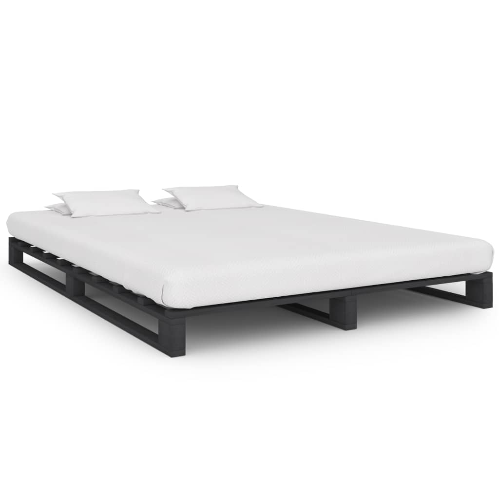Estructura cama palets sin colchón madera maciza pino 140x200cm