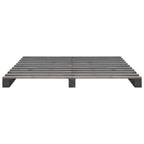 Estructura de cama de palés madera maciza pino gris 160x200 cm