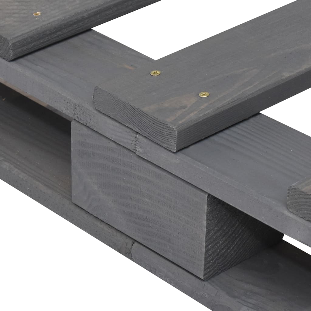 Estructura de cama de palés madera maciza pino gris 160x200 cm