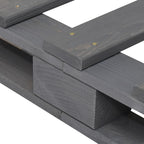 Estructura de cama de palés madera maciza pino gris 160x200 cm