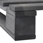 Estructura de cama de palés madera maciza pino gris 160x200 cm