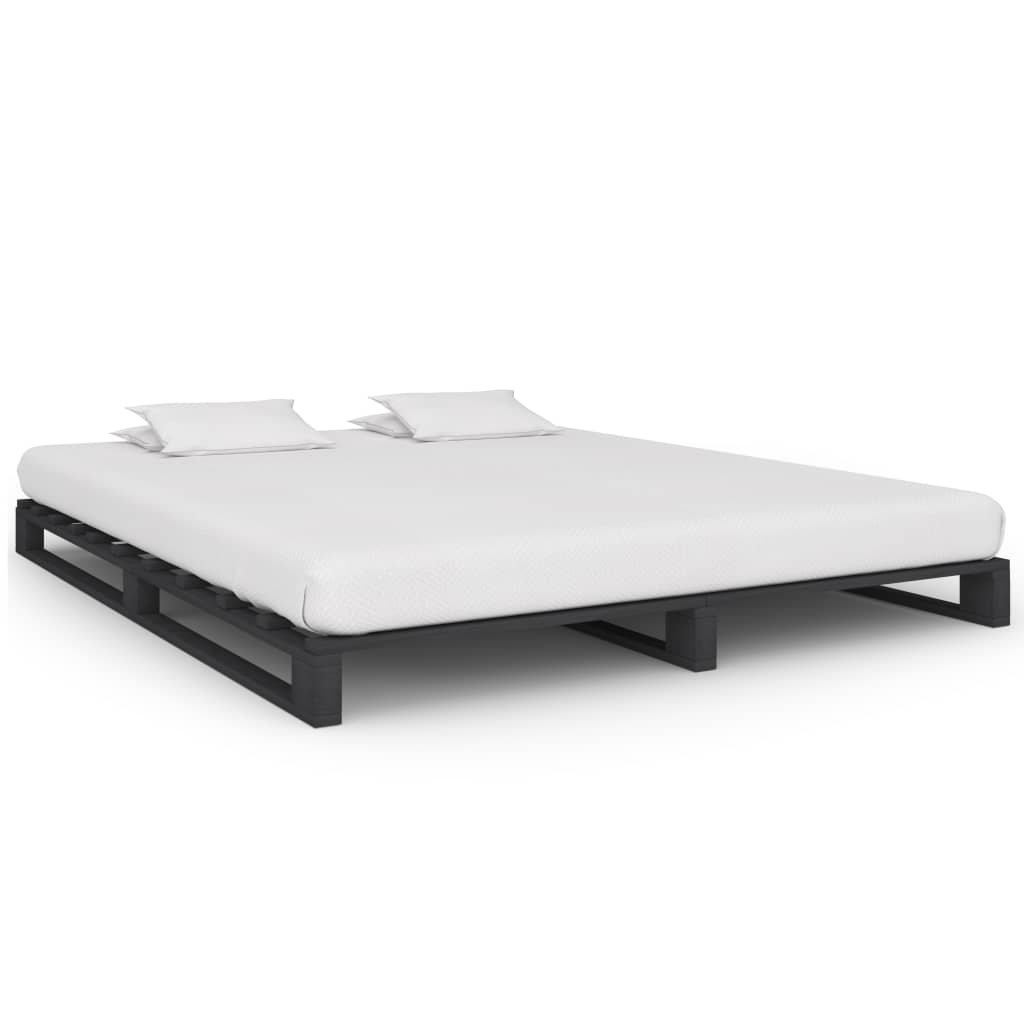 Estructura cama palets sin colchón madera maciza pino 140x200cm