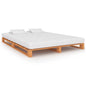 Estrutura de cama palete sem colchão madeira maciça cinza 100x200cm