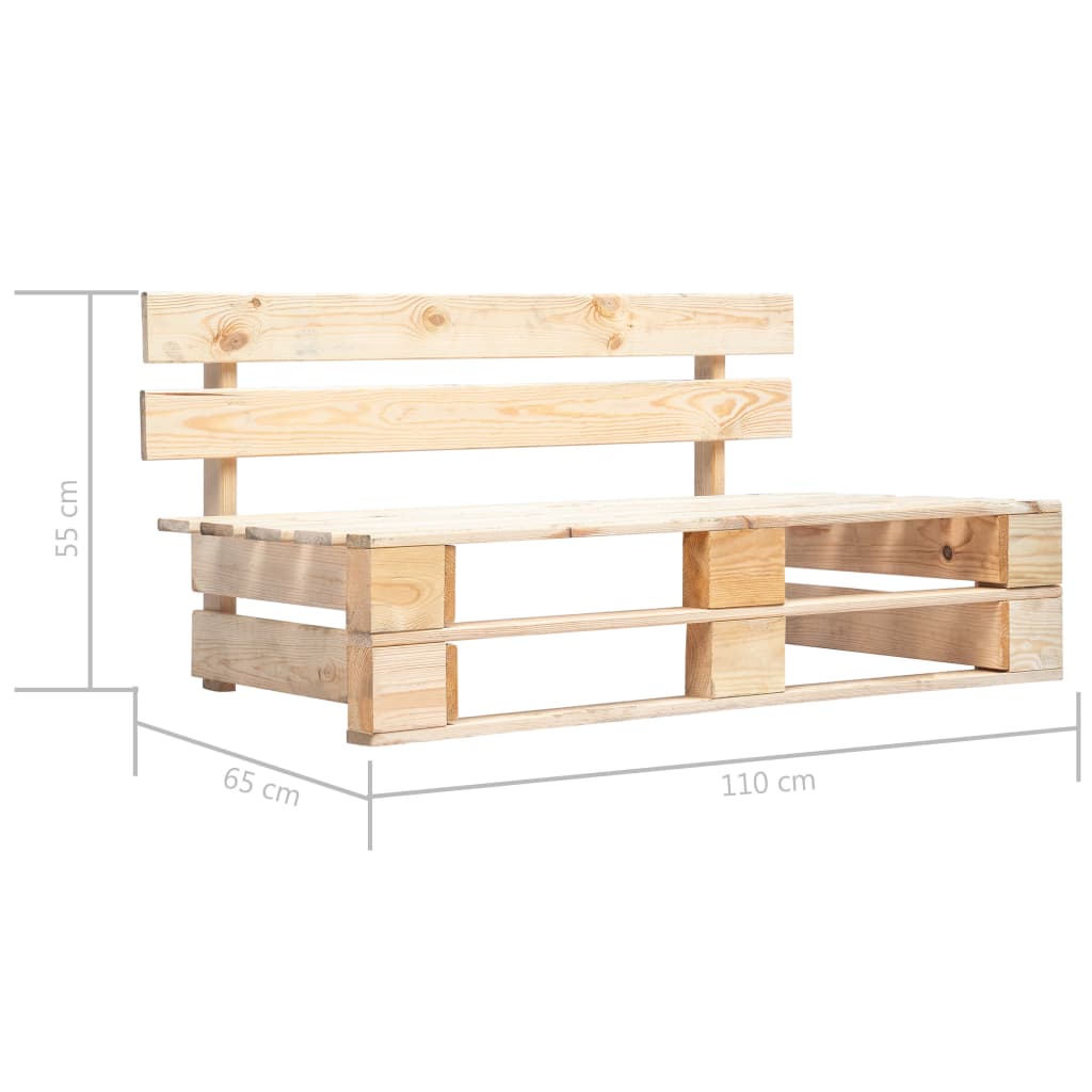 Banco de palés para jardín madera