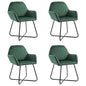 Dining Chairs 4 Units Green Velvet