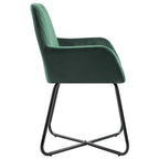 Sillas de comedor 4 unidades terciopelo verde