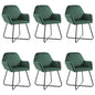 Dining chair, 6 units, black velvet