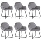 Dining chair, 6 units, black velvet