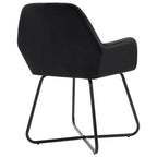 Sillas de comedor 4 unidades terciopelo negro