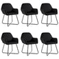 Dining chair, 6 units, black velvet