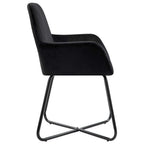 Silla de comedor 6 unidades terciopelo negro