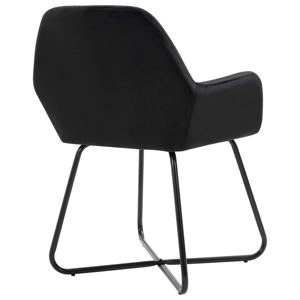 Silla de comedor 6 unidades terciopelo negro