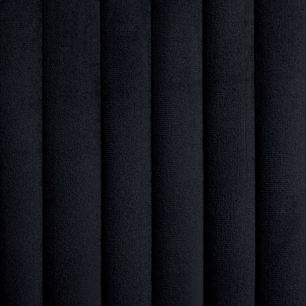 Silla de comedor 6 unidades terciopelo negro