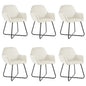Dining chair, 6 units, black velvet