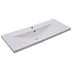 Lavabo encastrado de cerámica blanco 101x39,5x18,5 cm
