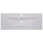 Lavabo encastrado de cerámica blanco 101x39,5x18,5 cm