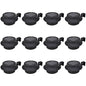 Lámparas solares para valla exterior 12 uds LED negro