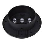 Lámparas solares para valla exterior 12 uds LED negro