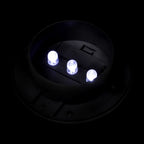 Lámparas solares para valla exterior 12 uds LED negro