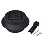 Lámparas solares para valla exterior 12 uds LED negro
