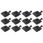 Square white outdoor solar lamps 12 units LED 12 cm